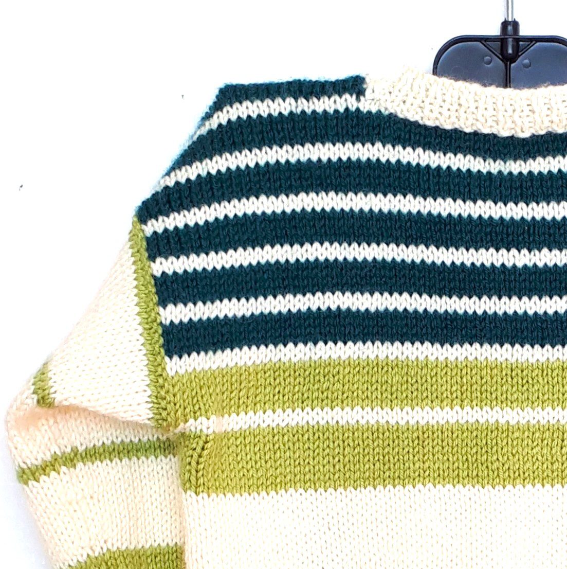 Gilet bébé fait main, layette en laine avec des canards devant et dos, taille 1 an – Image 6
