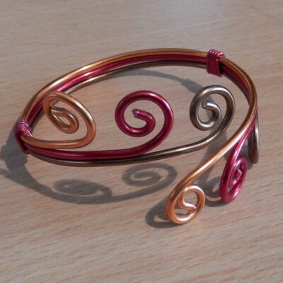 Bracelet Jeanne - spirales d'aluminium