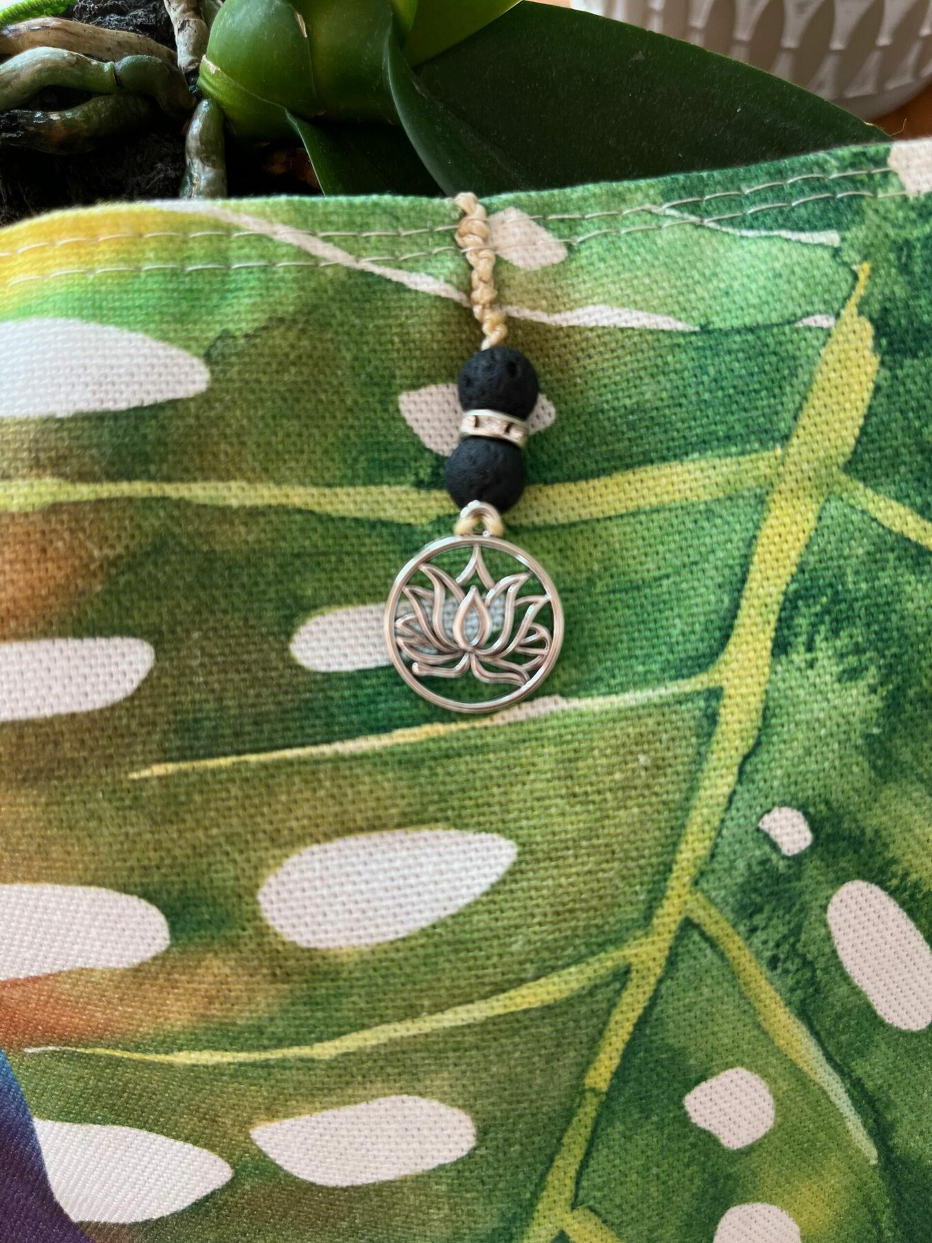 SAC TOTE-BAG TROPICAL VERT - LEELOA - FAIT MAIN