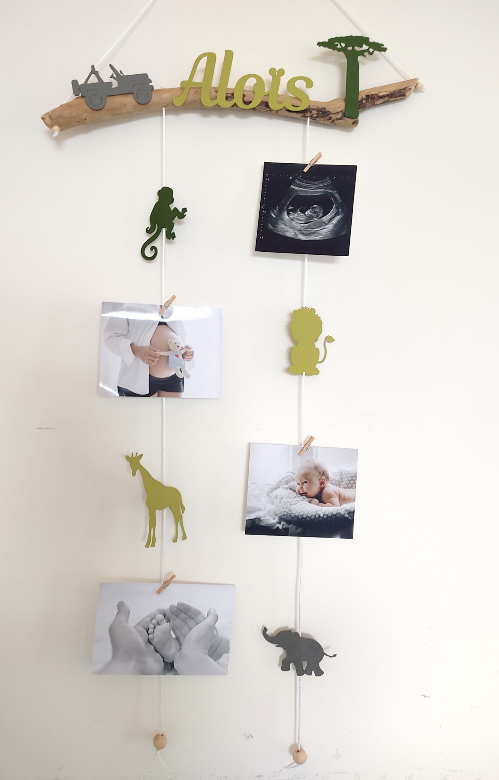 Porte photos chambre bébé personnalisé, thème savane – Image 5