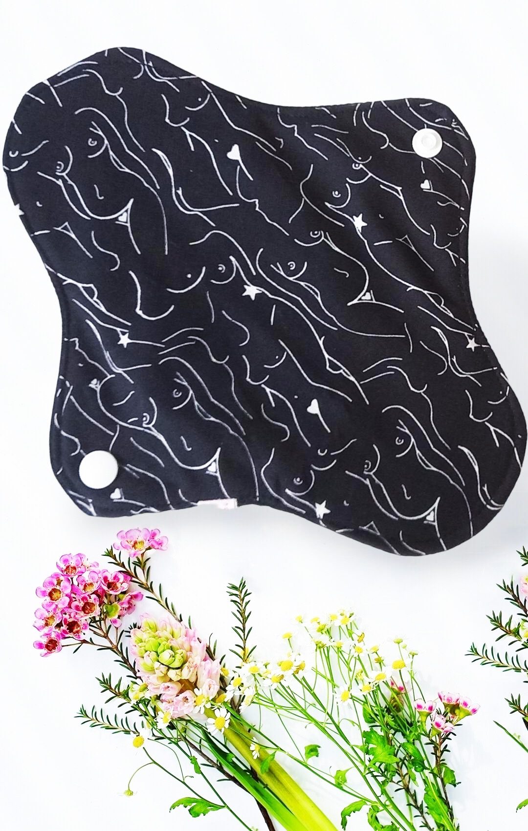 Serviette Hygiénique Lavable flux normaux - SILHOUETTES (S) - Zéro déchet - shl - serviette périodique