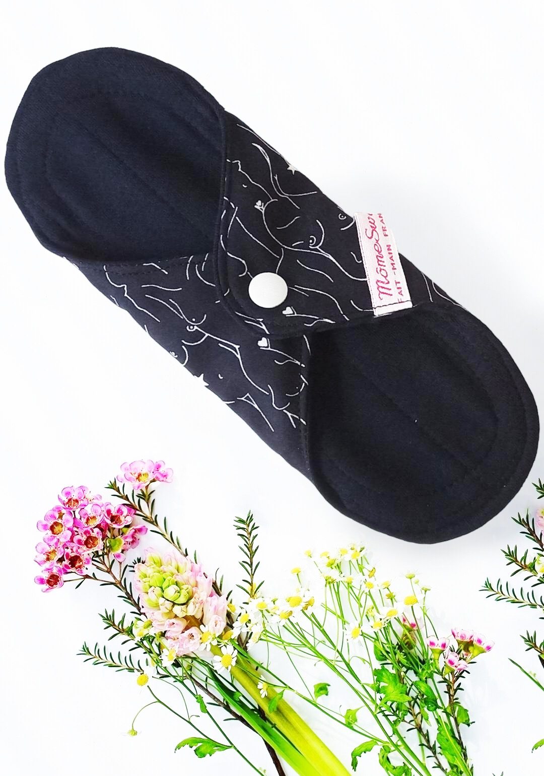 Serviette Hygiénique Lavable flux normaux - SILHOUETTES (S) - Zéro déchet - shl - serviette périodique