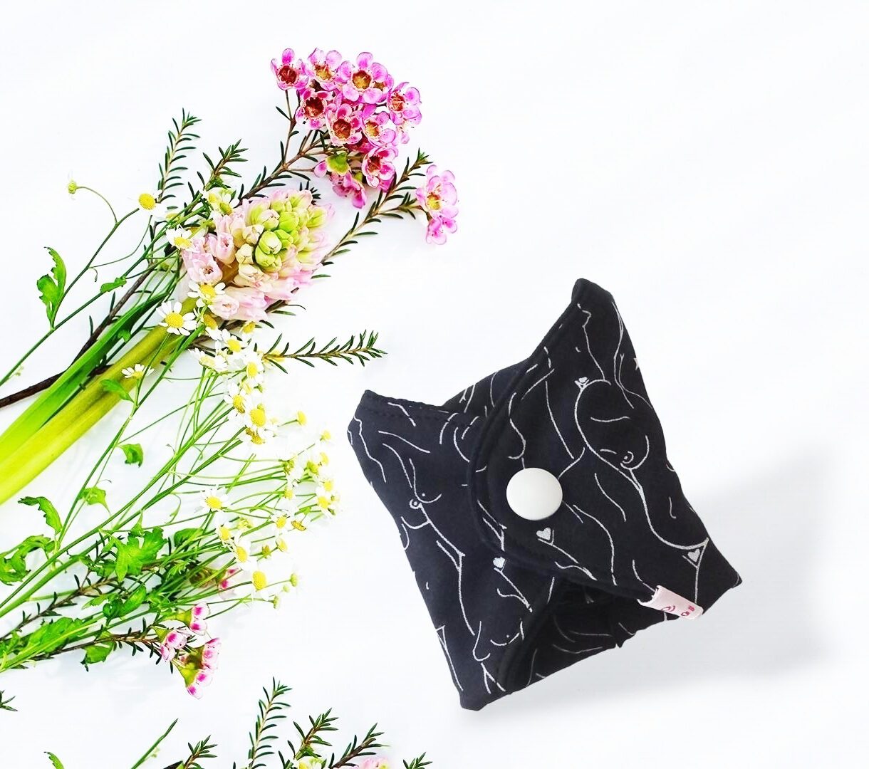 Serviette Hygiénique Lavable flux normaux - SILHOUETTES (S) - Zéro déchet - shl - serviette périodique