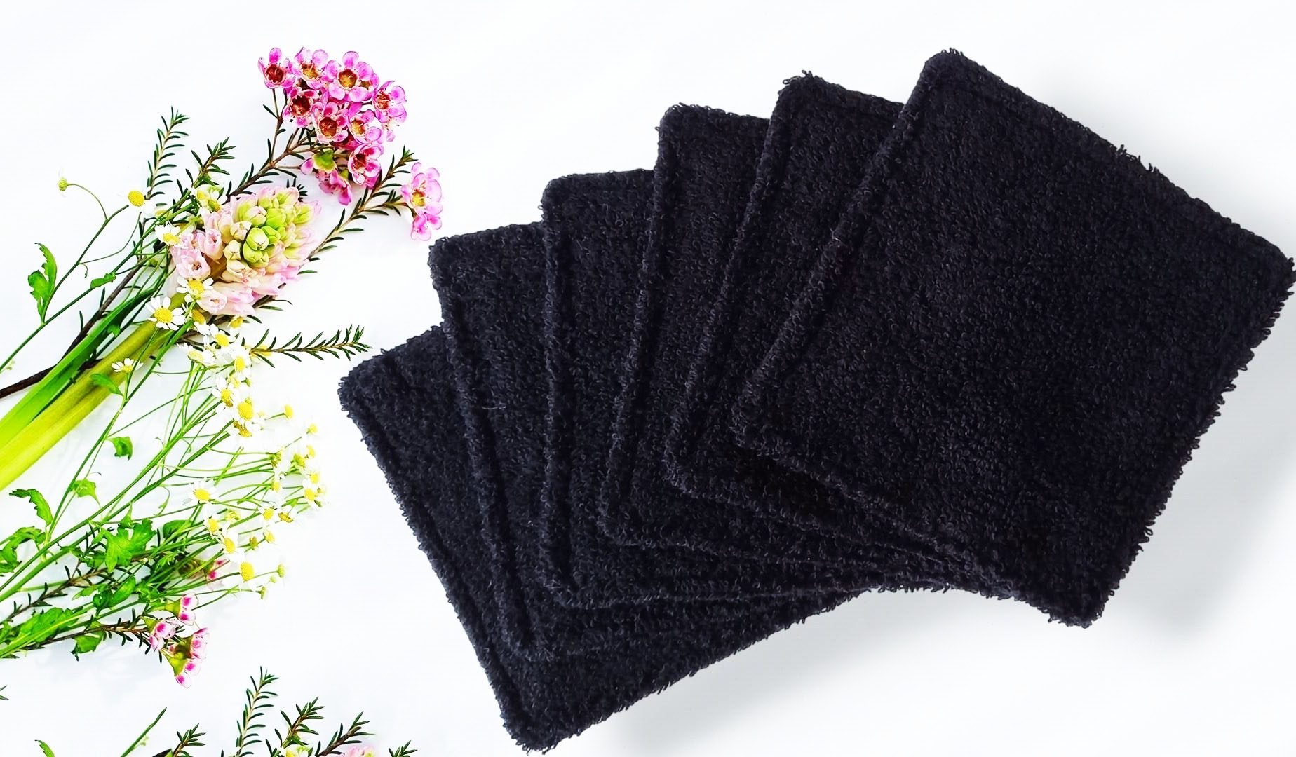 Grandes lingettes lavables SILHOUETTES (lot de 3) - Lingettes hygiéniques lavables et réutilisables - Papier hygiénique lavable et réutilisable