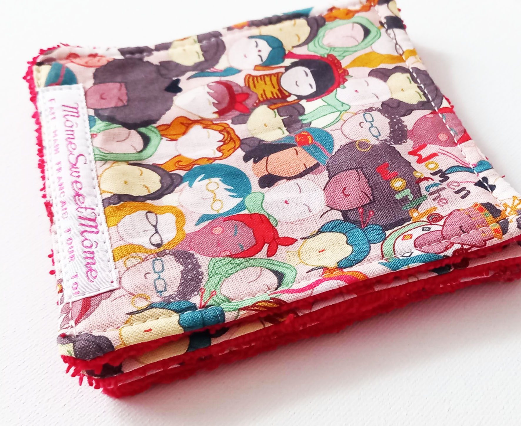 Grandes lingettes lavables WOMEN OF THE WORLD (lot de 3) - Lingettes hygiéniques lavables et réutilisables - Papier hygiénique lavable et réutilisable