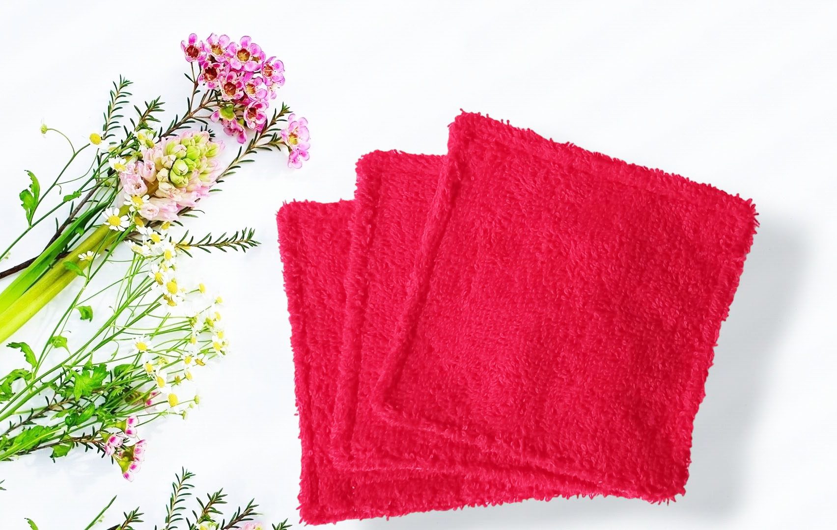 Grandes lingettes lavables WOMEN OF THE WORLD (lot de 3) - Lingettes hygiéniques lavables et réutilisables - Papier hygiénique lavable et réutilisable