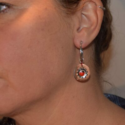 Boucles d'oreille créoles écrou