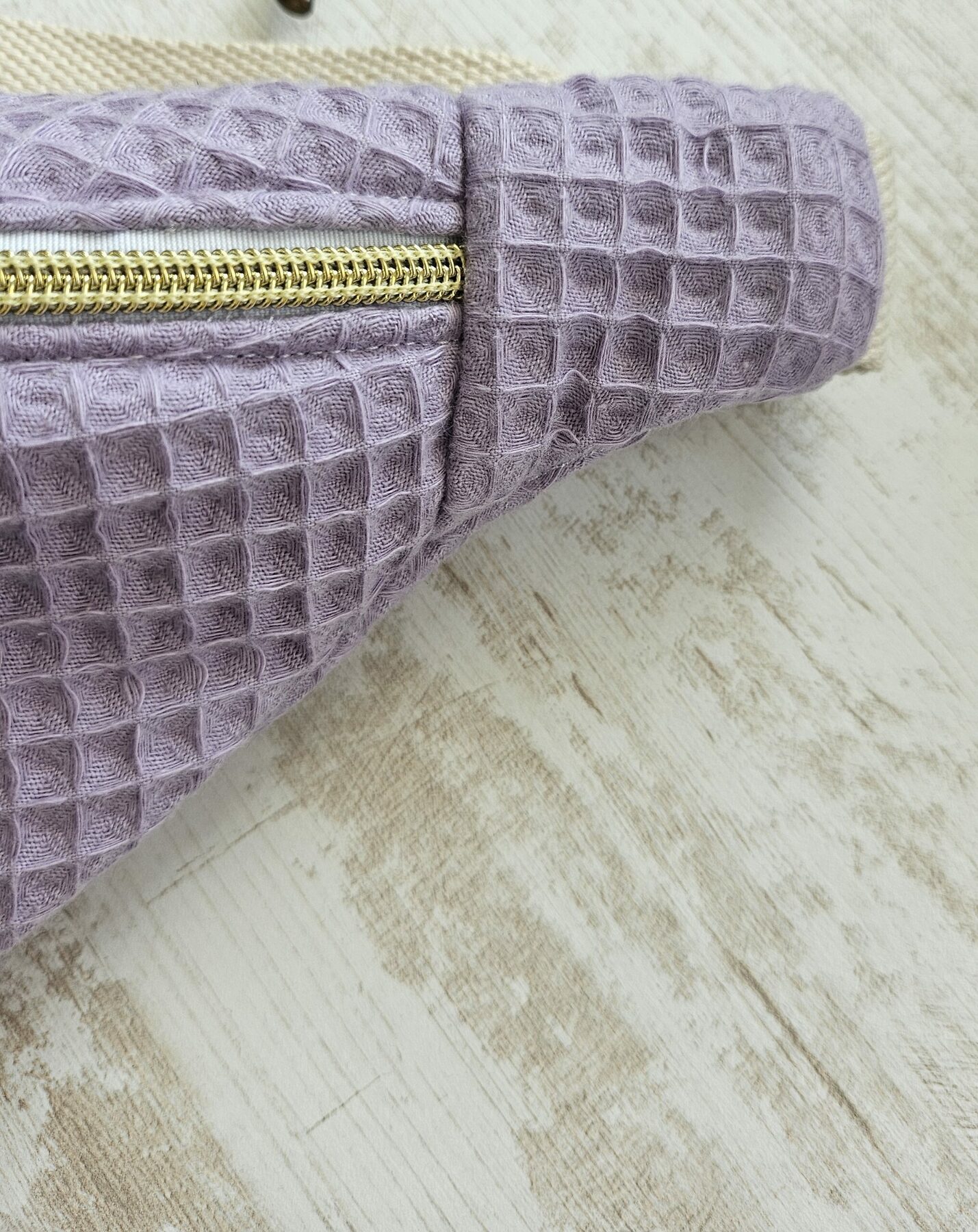 Sac banane nid d'abeille violet