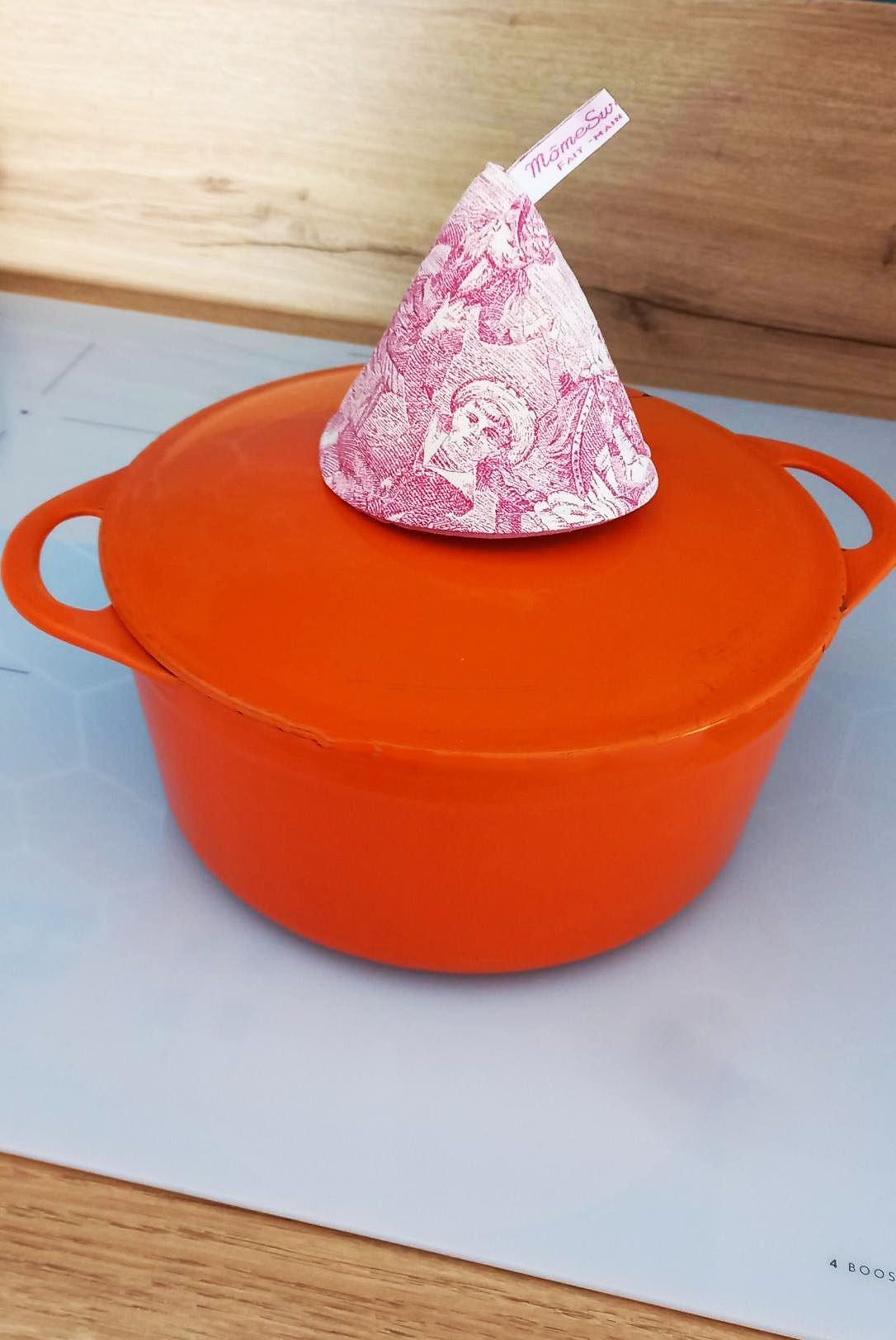2 maniques de cuisine - TOILE DE JOUY - Manique de couvercle - Manique de four - Manique poignées casserole - Manique style japonais