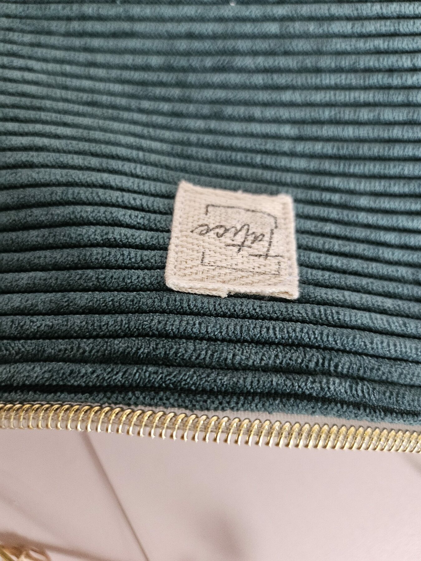 Trousse pochette velours côtelé vert sapin – Image 10