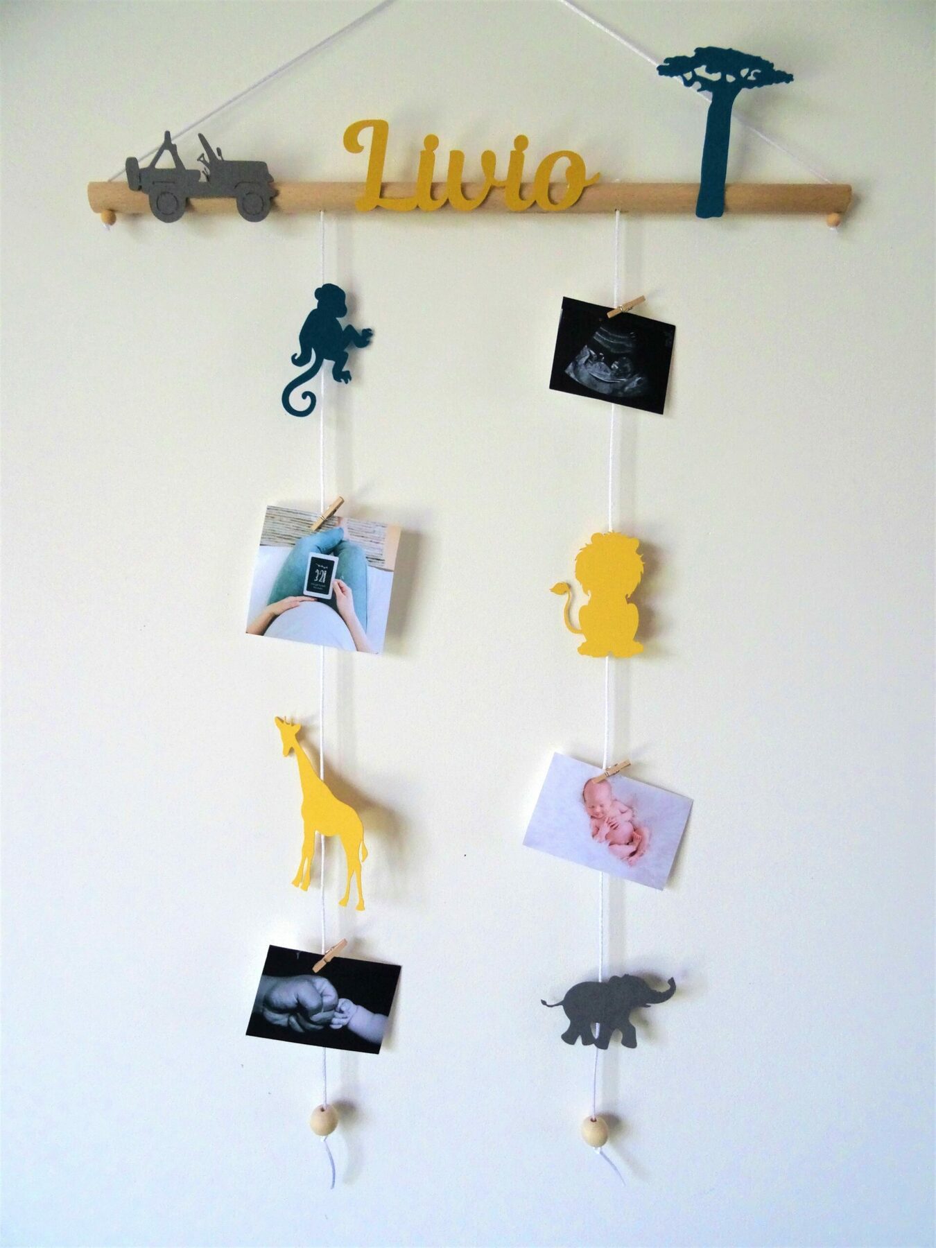 Porte photos chambre bébé personnalisé, thème savane – Image 6