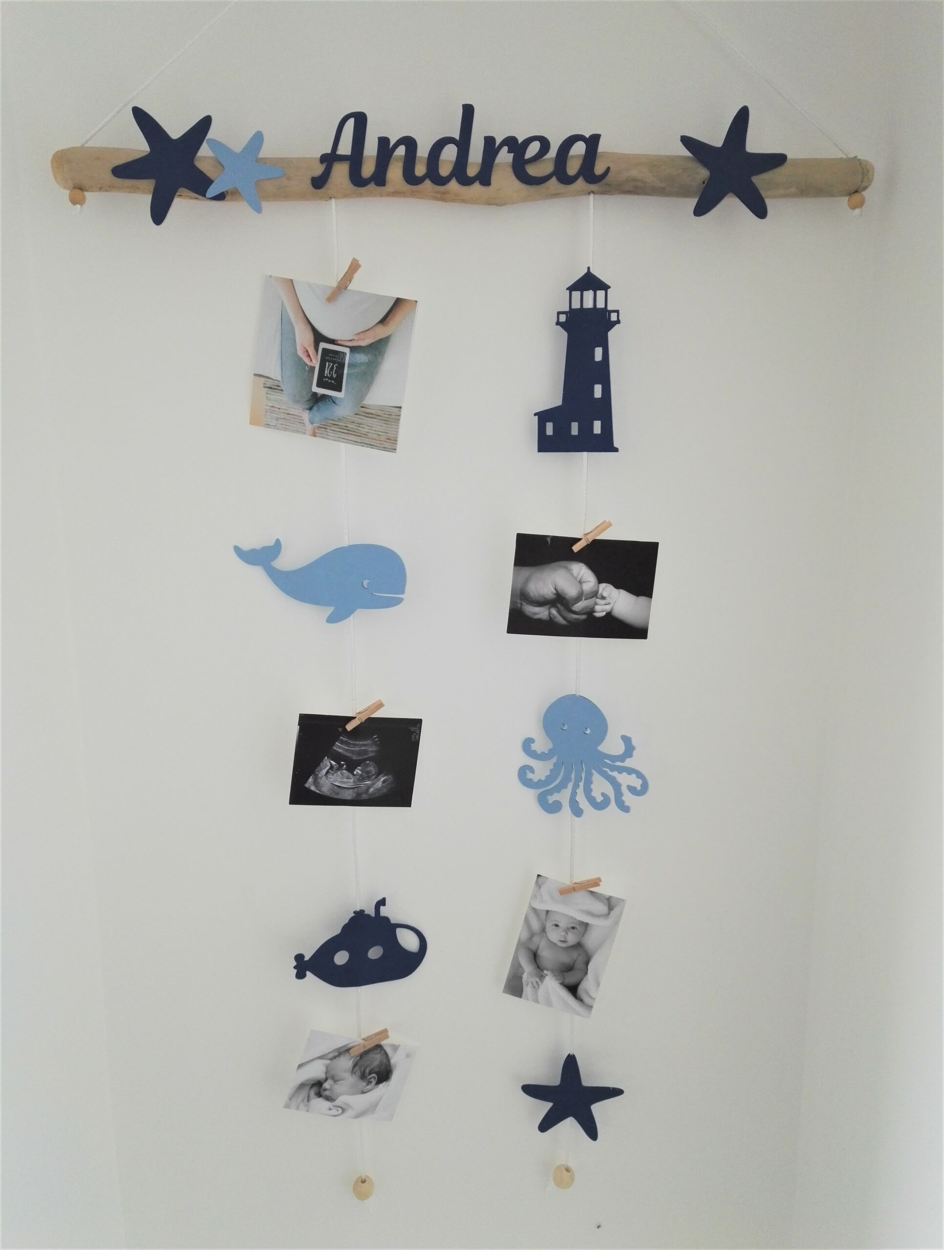 Porte photos chambre bébé personnalisé, thème mer – Image 4