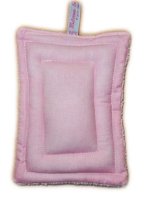 Pack 2 Éponges Lavables - FEUILLAGE ROSE - Eponges douces zéro déchet - Eponges alternatives