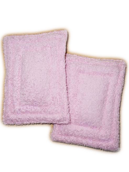 Pack 2 Éponges Lavables - FEUILLAGE ROSE - Eponges douces zéro déchet - Eponges alternatives