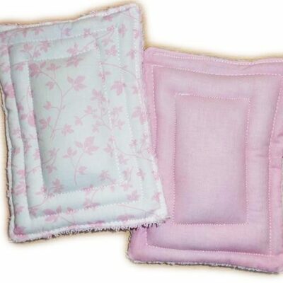 Pack 2 Éponges Lavables - FEUILLAGE ROSE - Eponges douces zéro déchet - Eponges alternatives