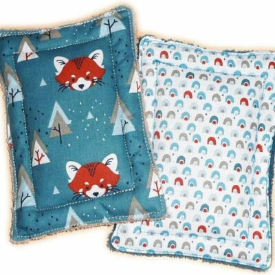 Pack 2 Éponges Lavables - PANDA ROUX - Eponges douces zéro déchet - Eponges alternatives