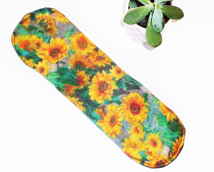Serviette Hygiénique Lavable flux abondants ou la nuit - LES TOURNESOLS (XL/ Nuit) - Zéro déchet - shl - serviette périodique