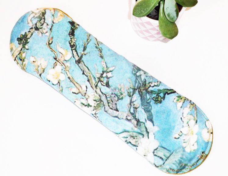 Serviette Hygiénique Lavable flux abondants ou la nuit - AMANDIER EN FLEUR (XL/ Nuit) - Zéro déchet - shl - serviette périodique