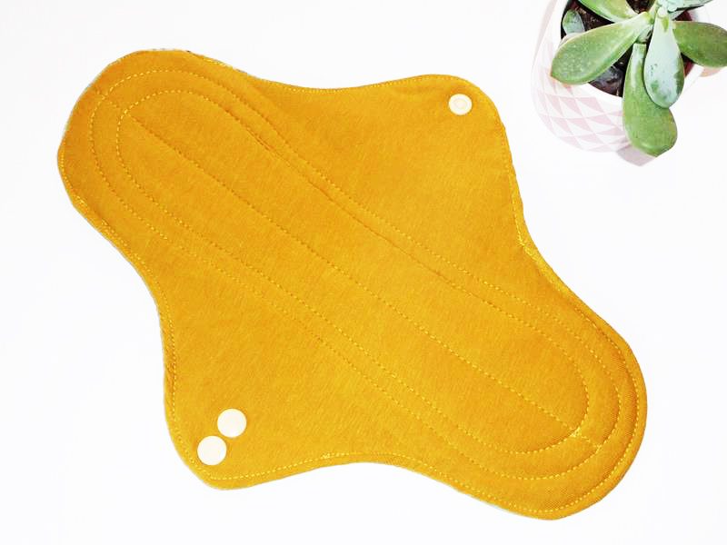 Serviette Hygiénique Lavable flux abondants ou la nuit - AMANDIER EN FLEUR (XL/ Nuit) - Zéro déchet - shl - serviette périodique