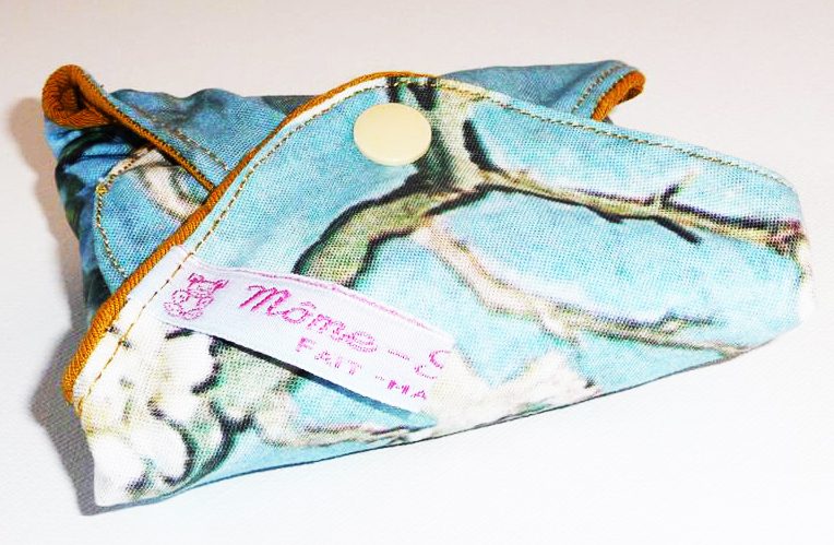 Serviette Hygiénique Lavable flux abondants ou la nuit - AMANDIER EN FLEUR (XL/ Nuit) - Zéro déchet - shl - serviette périodique
