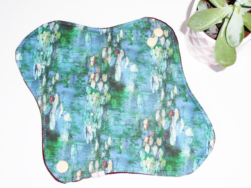 Serviette Hygiénique Lavable flux normaux à moyens - NYMPHEAS (M) - Zéro déchet - shl - serviette périodique