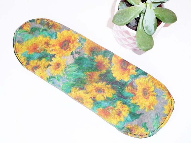 Serviette Hygiénique Lavable flux normaux à moyens - LES TOURNESOLS (M) - Zéro déchet - shl - serviette périodique