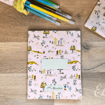 Cahier de coloriage lavable rose - Les animaux des bois