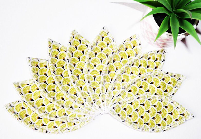 Pad interlabial lavable - EVENTAILS (lot de 10) Taille : L - zéro déchet - pétales interlabiaux lavables - pétales menstruels lavables - Zéro déchet - tampons périodiques