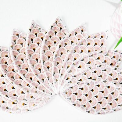 Pad interlabial lavable - EVENTAILS (lot de 11) Taille : L - zéro déchet - pétales interlabiaux lavables - pétales menstruels lavables - Zéro déchet - tampons périodiques