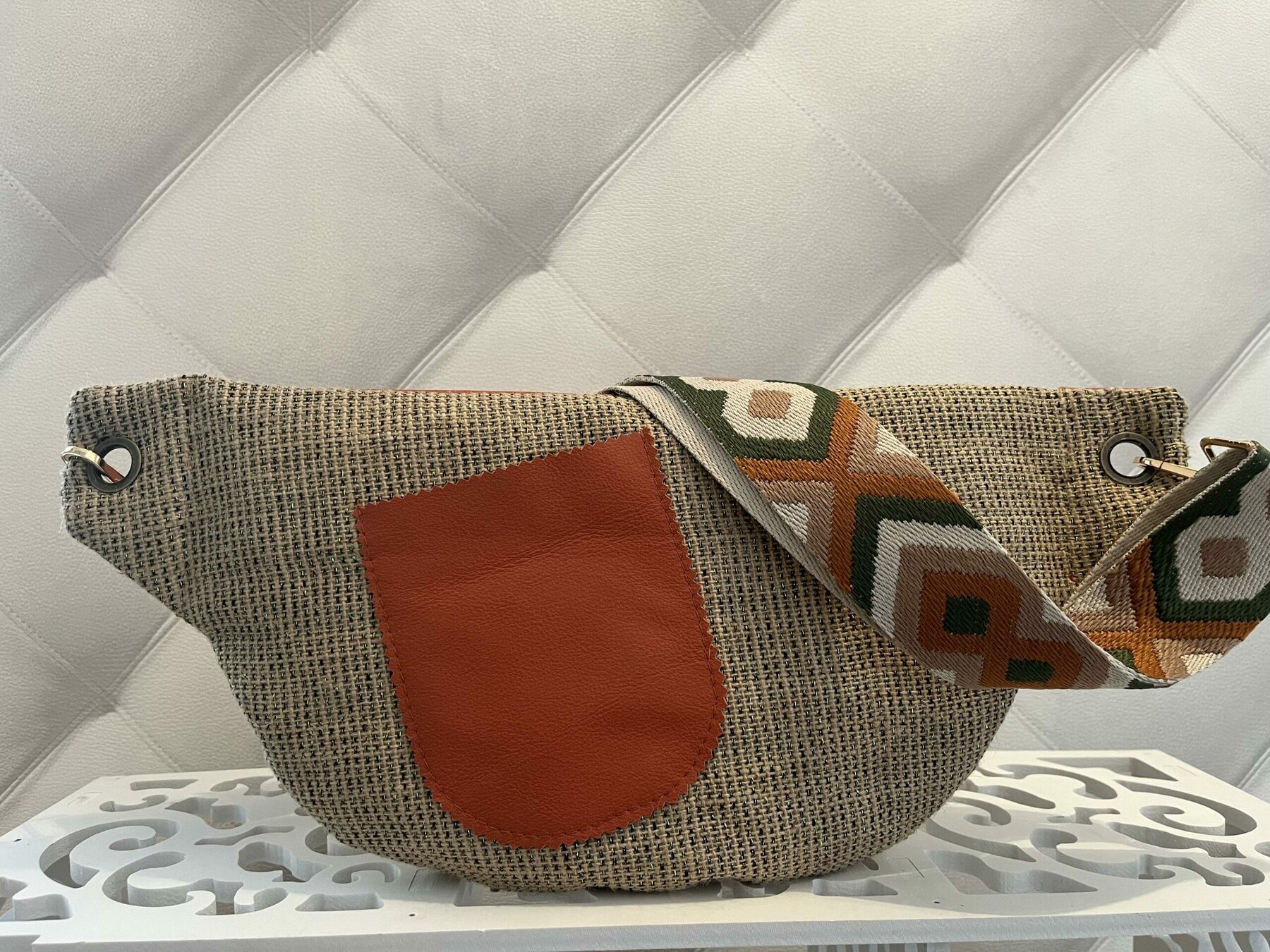 SAC BANANE "TERRACOTTA" - LEELOA - FAIT MAIN