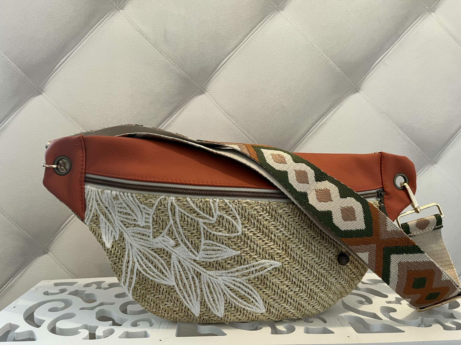 SAC BANANE "TERRACOTTA" - LEELOA - FAIT MAIN