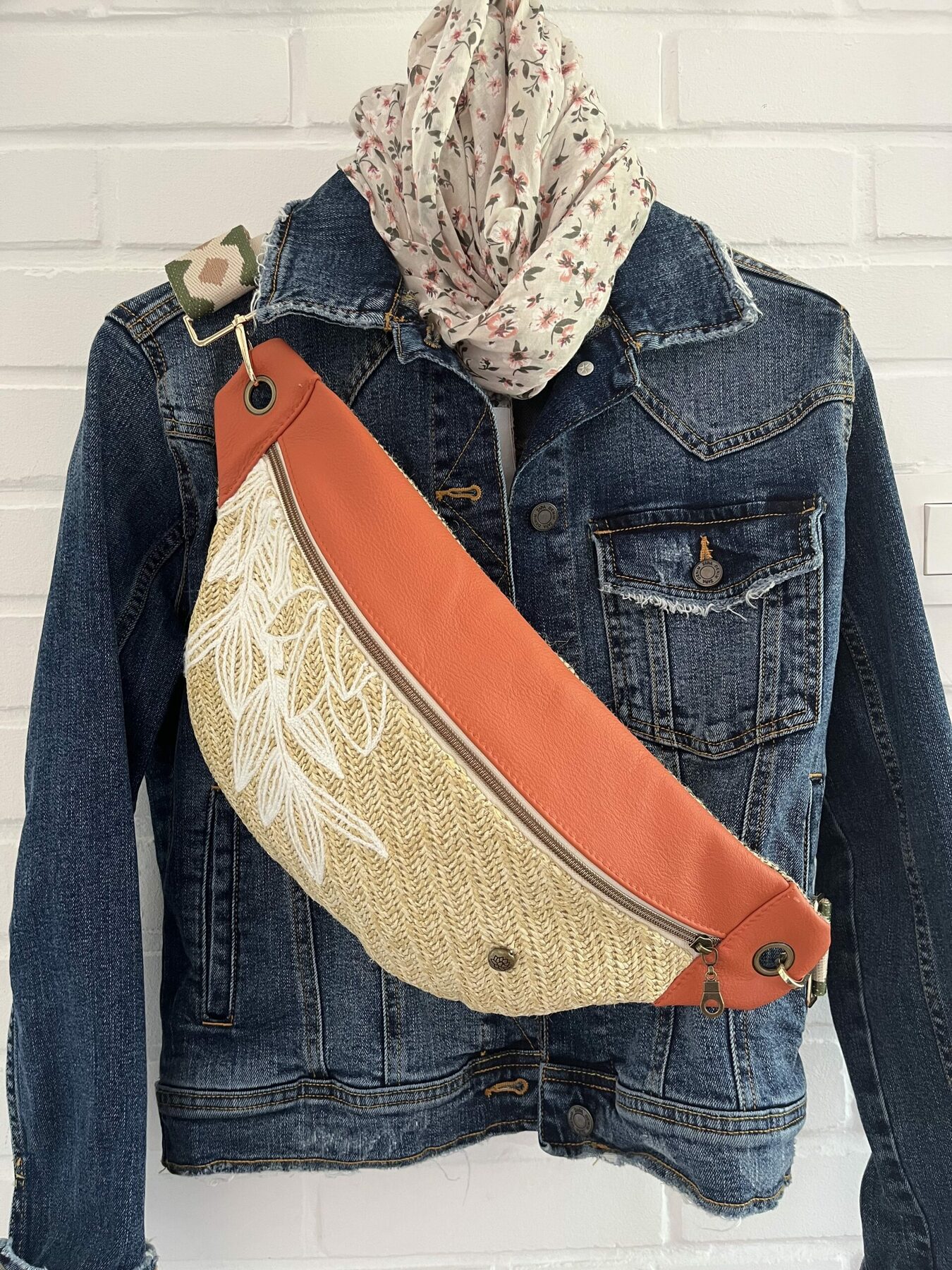 SAC BANANE "TERRACOTTA" - LEELOA - FAIT MAIN