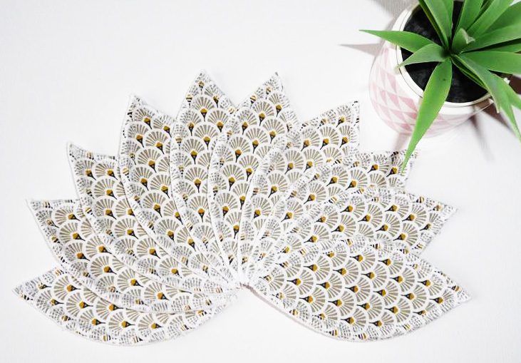 Pad interlabial lavable - EVENTAILS (lot de 10) Taille : L - zéro déchet - pétales interlabiaux lavables - pétales menstruels lavables - Zéro déchet - tampons périodiques