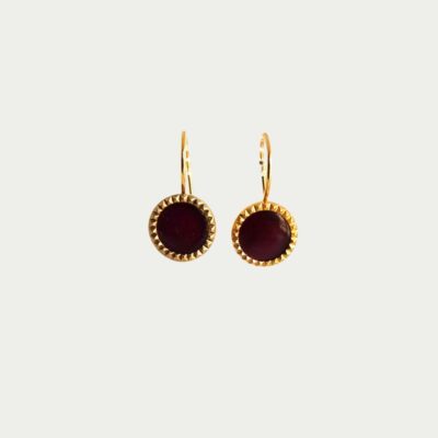 boucles d'oreilles prunes