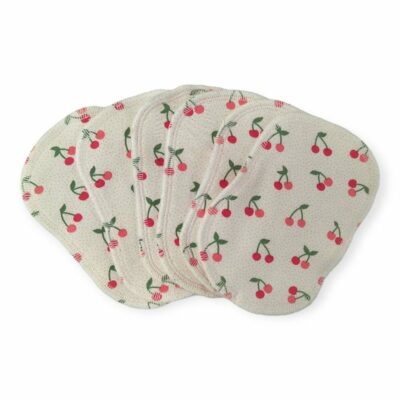 lot de 6 lingettes lavables cerises