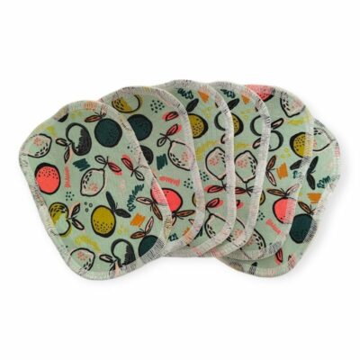 lot de 6 lingettes lavables agrumes