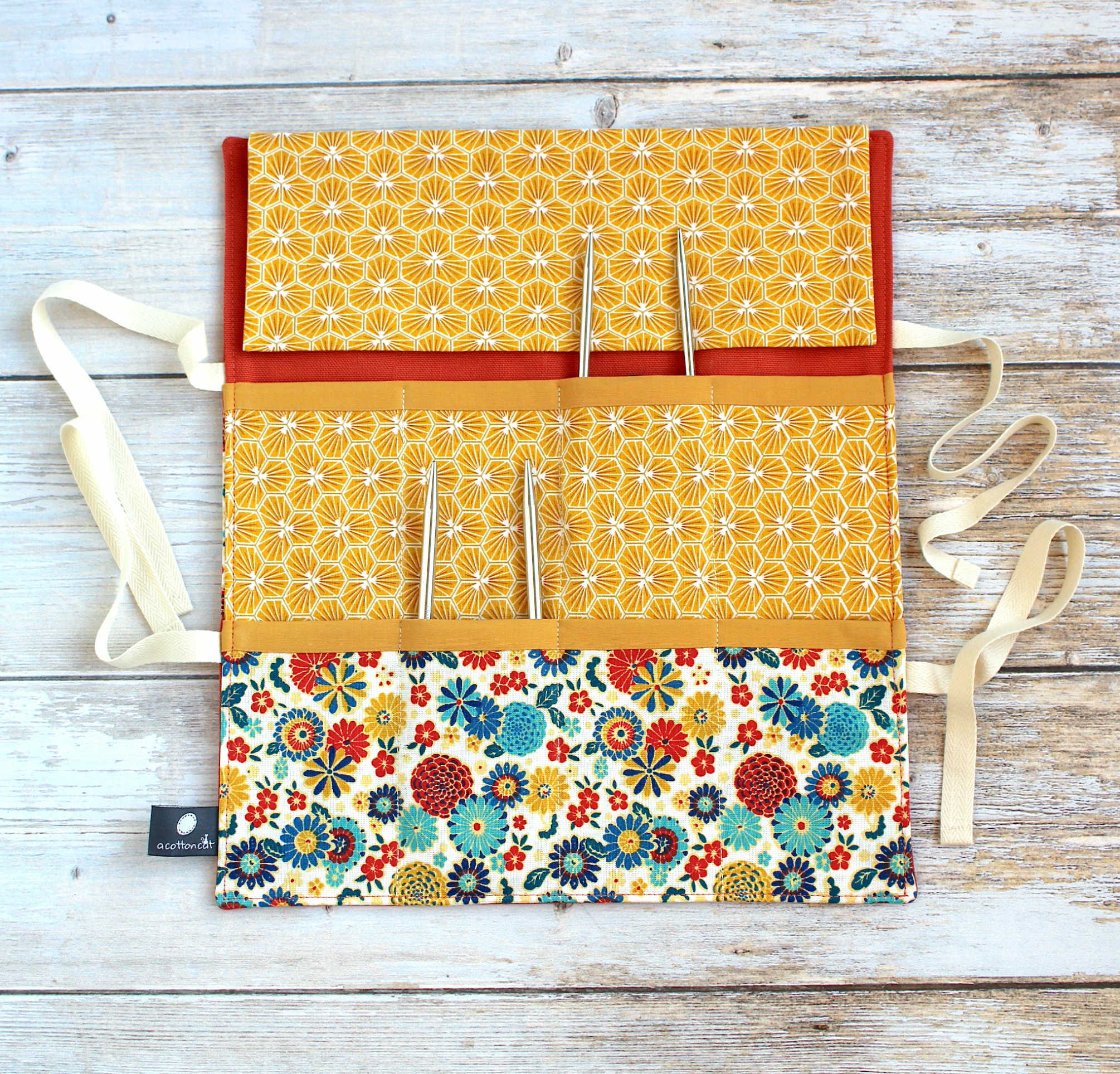organisateur tricot aiguilles circulaires
