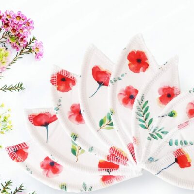 Pad interlabial lavable Bio - COQUELICOT (lot de 9) Taille : M-L - zéro déchet - pétales interlabiaux lavables - pétales menstruels lavables - Zéro déchet - tampons périodiques