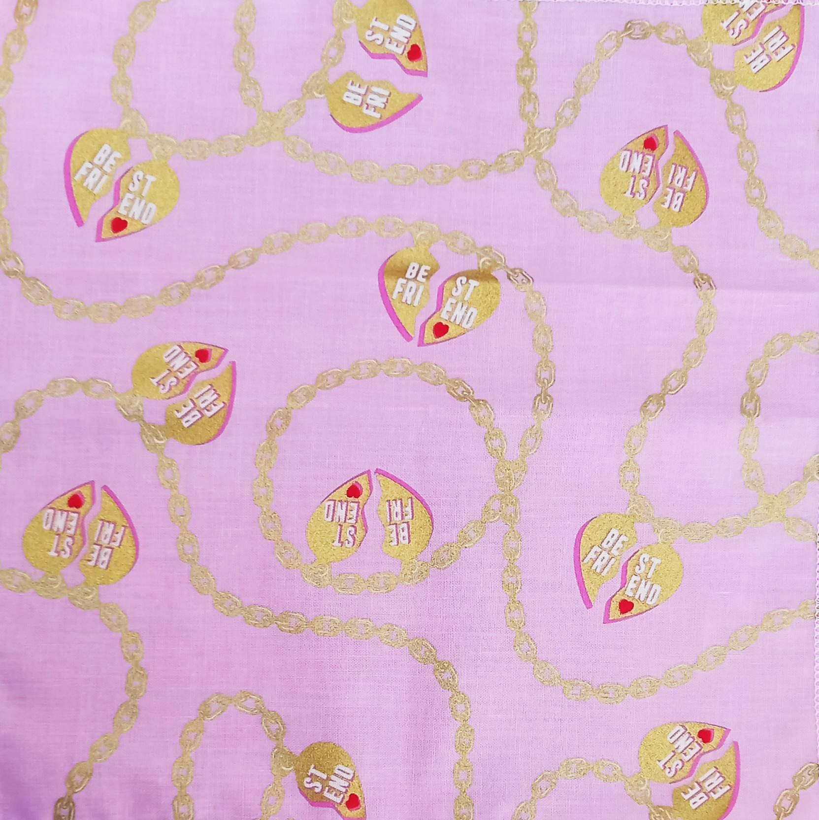 Lot 3 grands mouchoirs en coton lavables et réutilisables BESTIES (25 x 25 cm) Mouchoir alternatif et durable - Hanckies