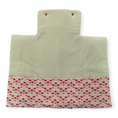 Tapis à langer nomade - pliable - cœurs sur fond blanc