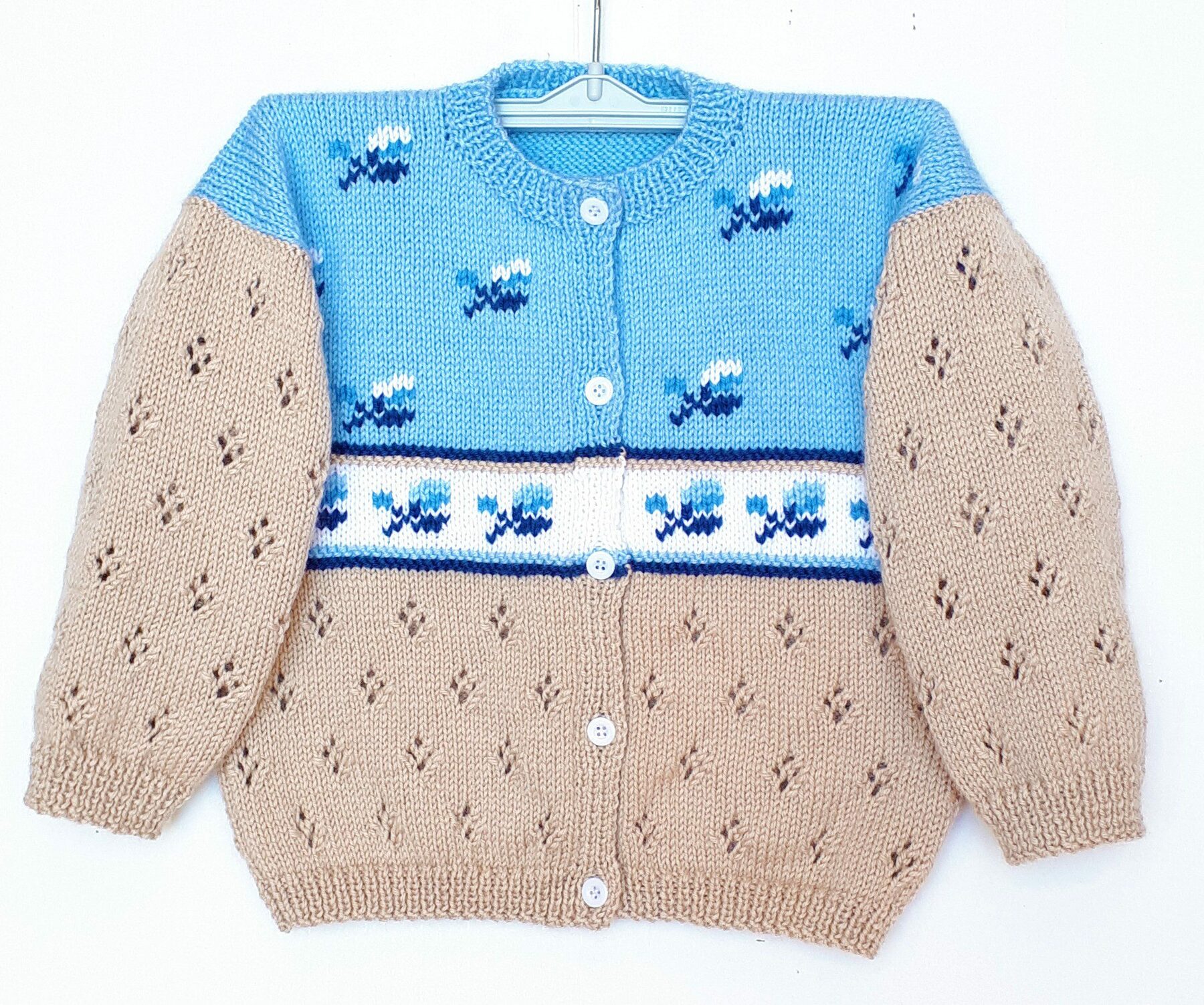Veste enfant tricot, fait main, en laine, pour fille taille 2 ans