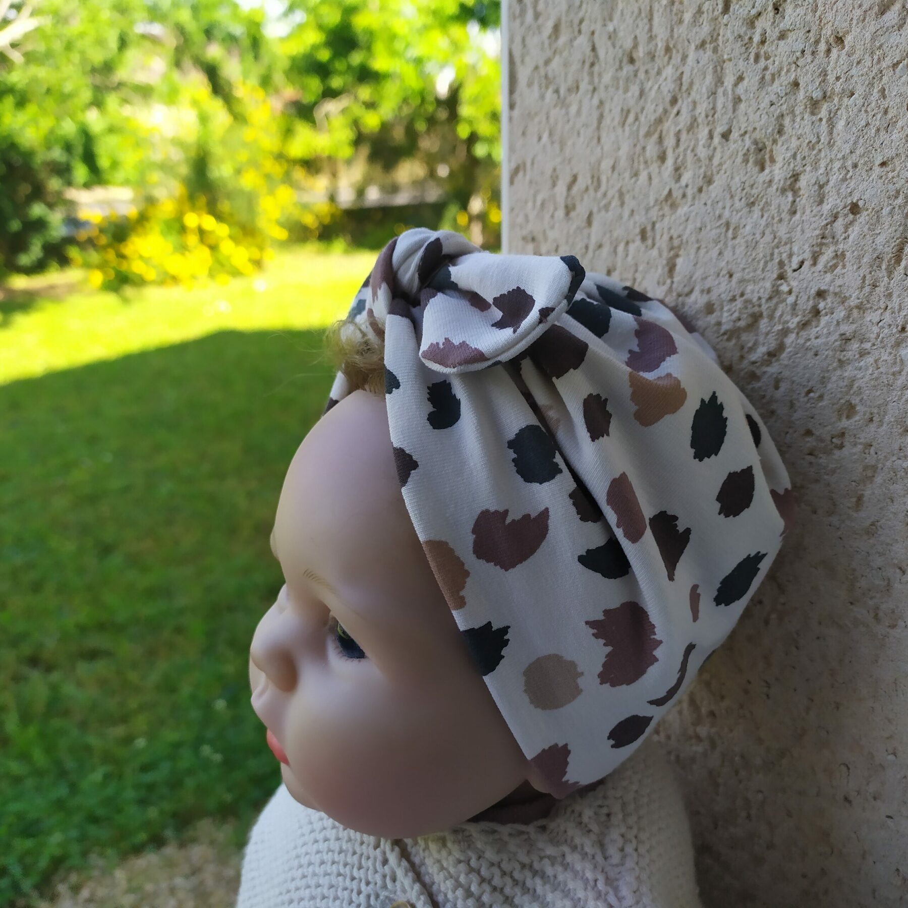 Bonnet turban coton bébé – Image 2