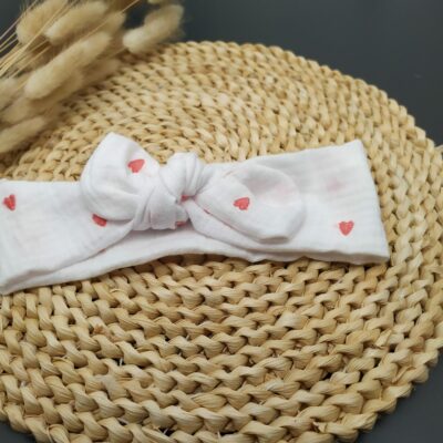 Bandeau coton à nouer pour bébé