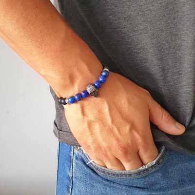Bracelet pour Homme en Lapiz Lazuli