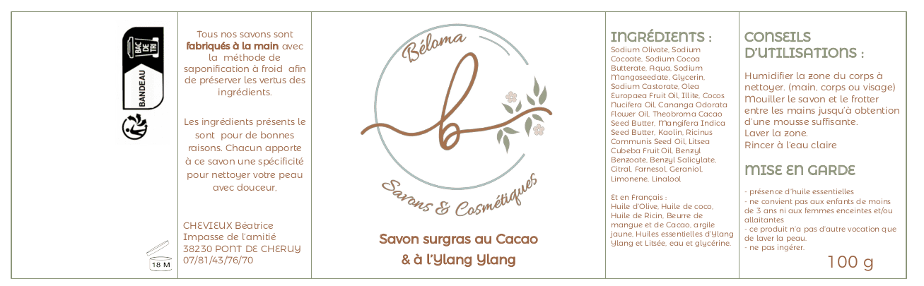 Savon surgras Ylang et Beurre de Cacao - crémeux et parfumé – Image 4