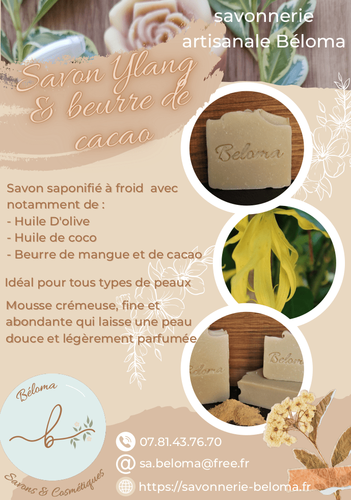Savon surgras Ylang et Beurre de Cacao - crémeux et parfumé – Image 3