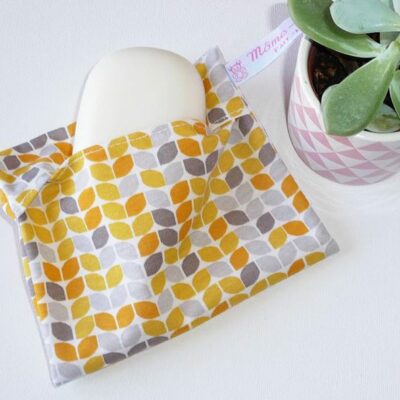 Pochette imperméable lavable et réutilisable ORANGE RETRO