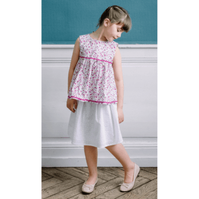 ensemble blouse à nouer et jupe