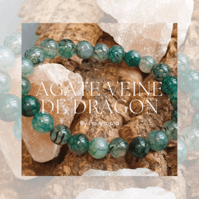 Bracelet Élégance Dragon en Agate Veine de Dragon