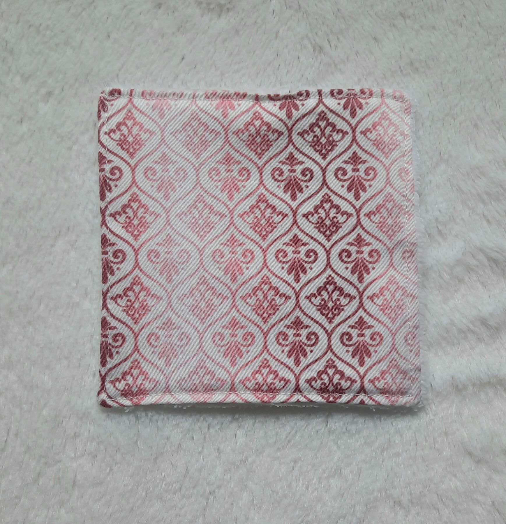 Lot de 4 Lingettes Démaquillantes Lavables - Art Déco Pink, Fait Main, Tissus Oeko-Tex – Image 3